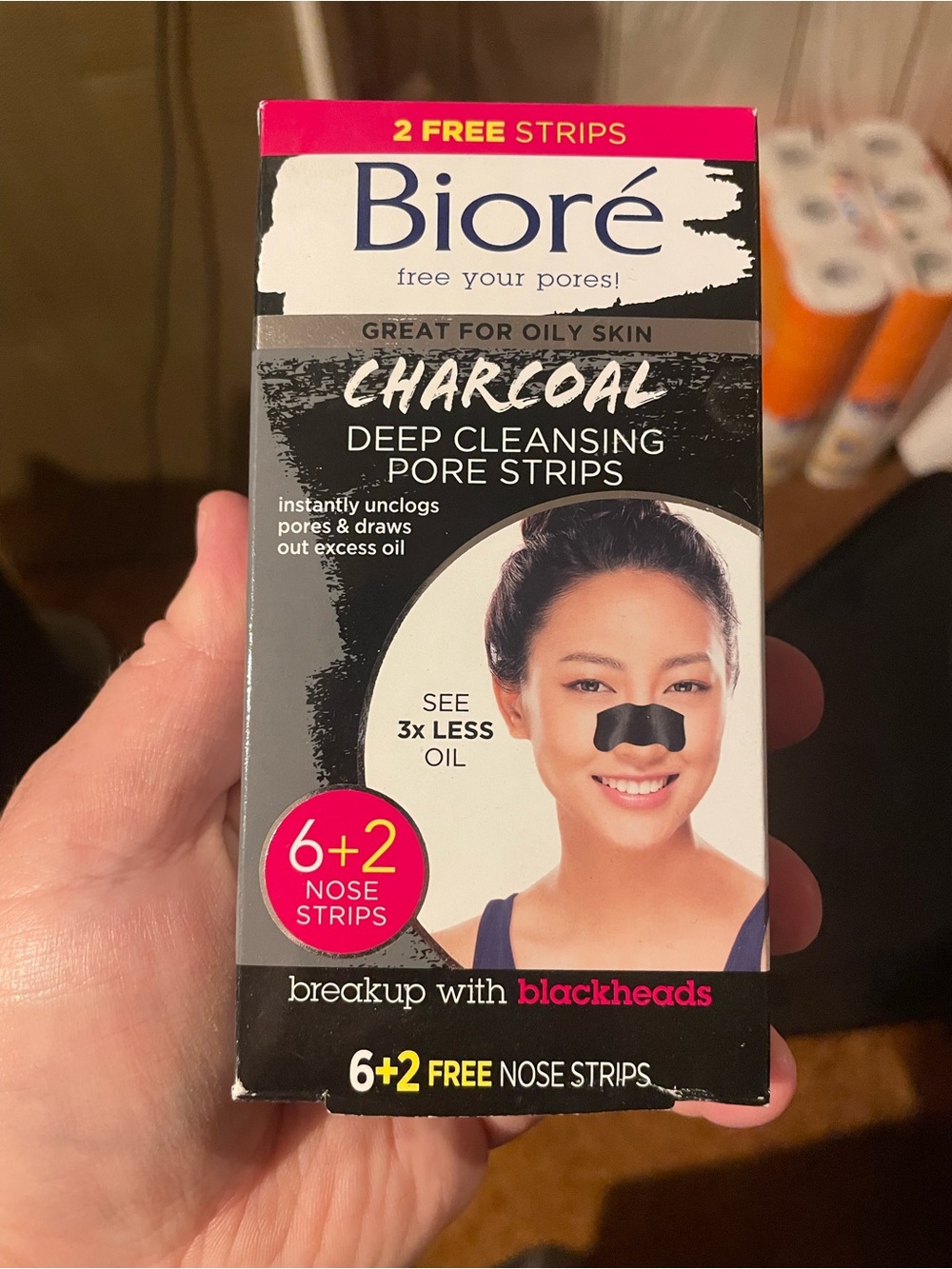 Biore Charcoal Deep Cleansing Pore Strips - Black